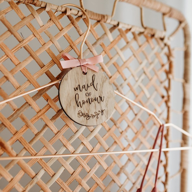 Wooden Wedding Suit Hanger Tag for Father of the Bride/Groom/Page