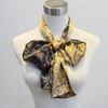 WELROG Long Rectangular Silk Scarf 150 x 16 cm -