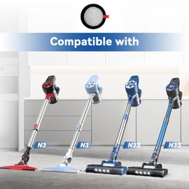 N3S Upgraded High-Efficiency HEPA Filter, Replacement Filter, 4Pcs Washable HEPA Filters Suit for UML0 N3S Cordless Stick Vacuum