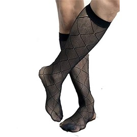Men Formal Wear Suit Men Business Tube Fishnet Dress Sheer Socks