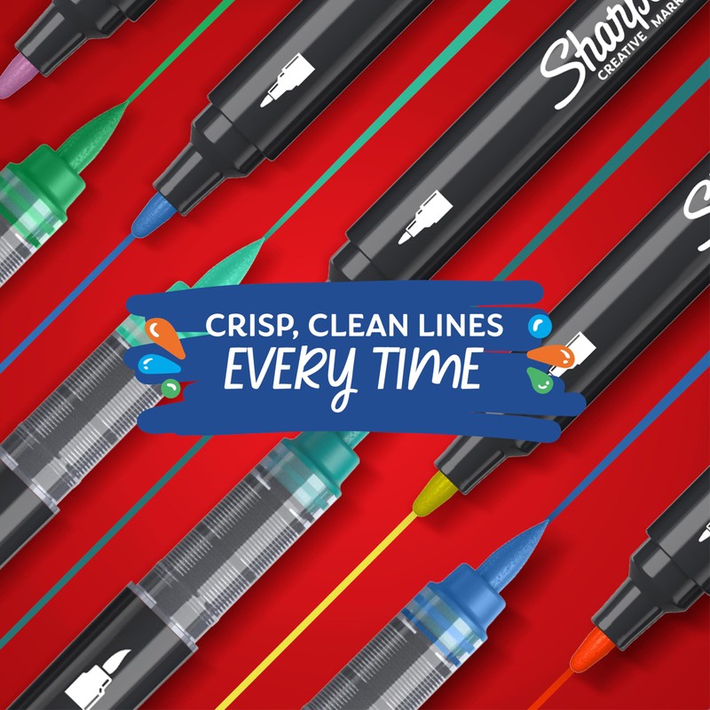 Sharpie Creative Marker Acrylic Paint Pens | Brush Tip Water-Based