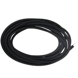 RtottiM 2-Core Textile Cable Textile Coated Plastic Cable 0.75 mm² Black Round Cable Power Cable 5 m for Electrical Items DIY Lamp Accessories Chandelier Wall Lights Lampshades
