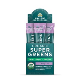 Ancient Nutrition SuperGreens Powder with Probiotics - Berry Flavor