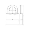 ABUS 80ti/40HB40 40 x 40mm Titalium Padlock with Long Shackle