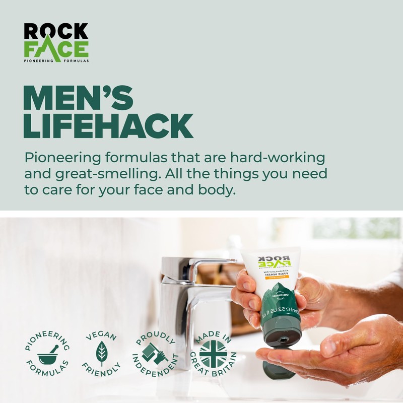 Rock Face Energising Face Wash for Men 100ml | Everyday