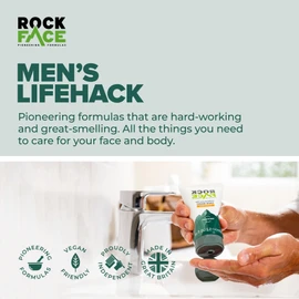 Rock Face Energising Face Wash for Men 100ml | Everyday Face Wash | Fresh Citrus | For Smooth Skin | Alcohol Free