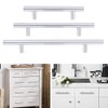 2X Brushed Steel T Bar Handles Kitchen Cupboard Cabinet Door
