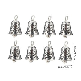 jojofuny 20Pcs Alloy Christmas Bell Shaped Pendants DIY Hanging Ornaments for Home Decor Crafting Accessories Superior Quality Zipper Jewelry Decorations