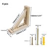 UTALIND 4 Pcs Rustic Shelf Brackets, 5.91" x 5.91" Solid
