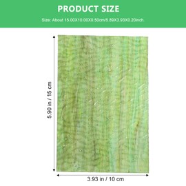 Angoily 4pcs Stained Glass Sheets Mosaic Glass Stained Glass Supplies Flame Collection for Stained Glass Crafts and Mosaics Green