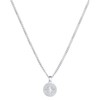 Kuzzoi 0104780921_50 Men's Silver Necklace with Compass Pendant (34 mm),