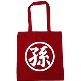 Hippowarehouse Goku family kanji Tote Shopping Gym Beach Bag 42cm x38cm, 10 litres