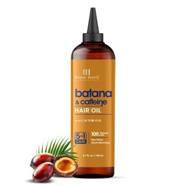 Botanic Hearth Caffeine & Batana Oil For Hair Growth (6.7 fl oz)| Infused with Caffeine, Batana Oil | Hair Oil Repairs Dry Damaged Hair, Strengthening, Moisturizing, Healthier Hair