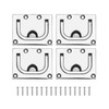 QWORK 4 Pack Marine Grade 316 Stainless Steel Boat Ring