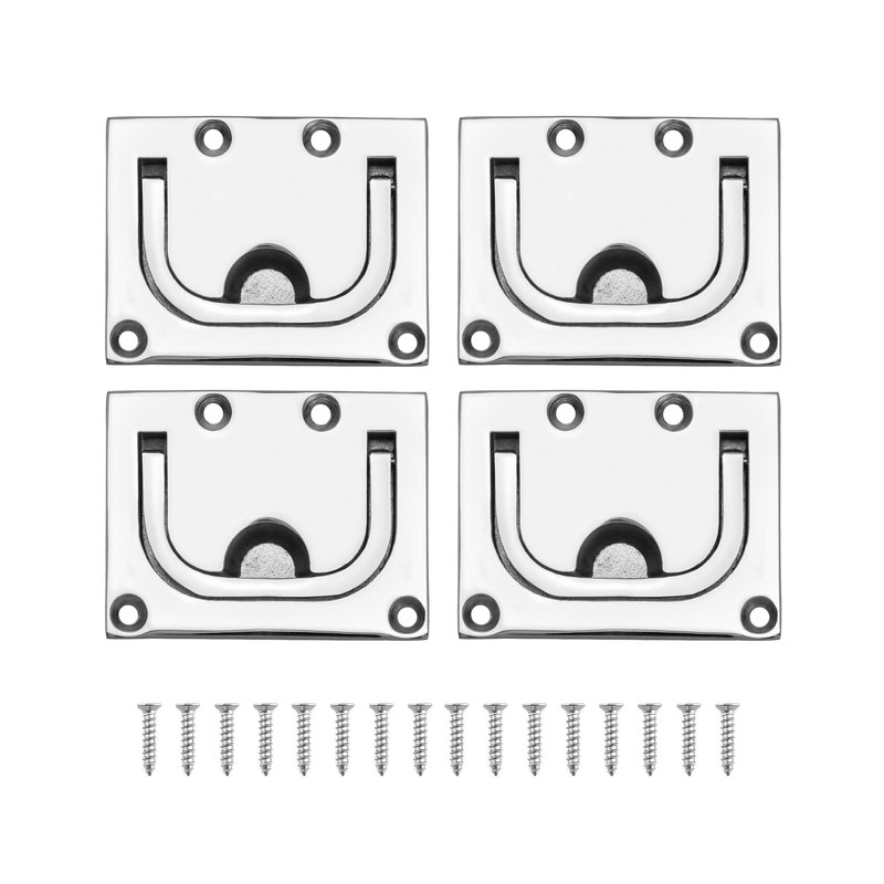 QWORK 4 Pack Marine Grade 316 Stainless Steel Boat Ring