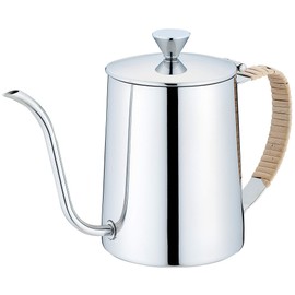 Sanho Sangyo 03037505 Drip Pot, Silver, 22.2 fl oz (670 cc), Coffee Drip Pot, Rattan Zuru Roll