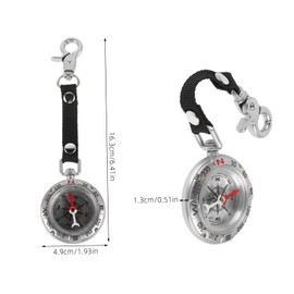 SUPVOX Wear-Resistant Pocket Compass Mini Compass Keychain Vintage Design for Hiking Climbing Hunting