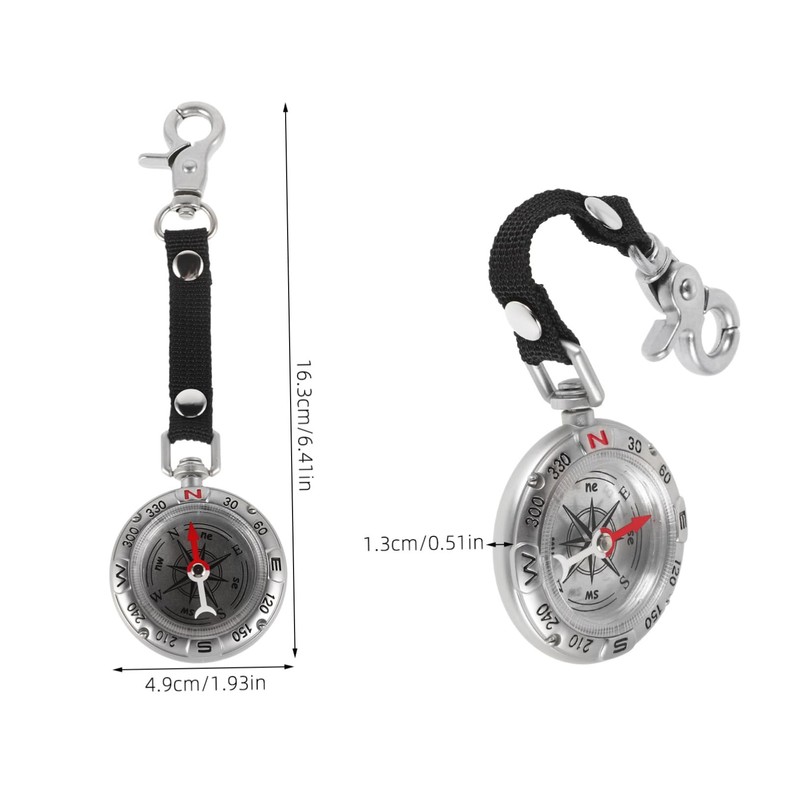 SUPVOX Wear-Resistant Pocket Compass Mini Compass Keychain Vintage Design for