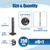 ANCHOREASE #8×1″ Sheet Metal Screws 250Pcs, 410 Stainless Steel Self
