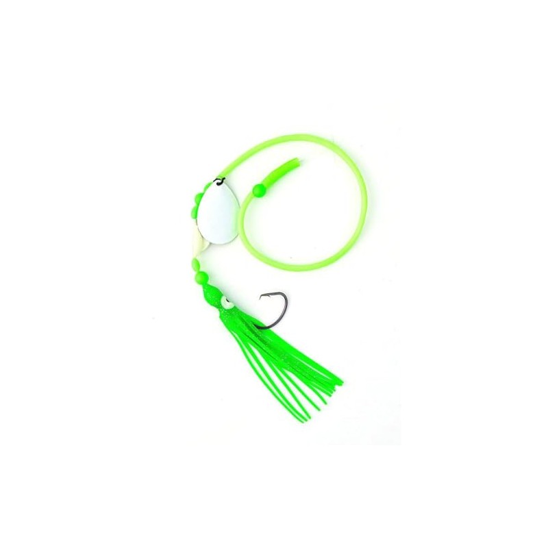 FLADEN Natural bait leader with spinner blade and octopus, 80