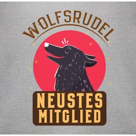 Shirtracer - Baby Bodysuit Boy Girl - Romper & - Wolf Pack Newest Member, 1 grey mottled