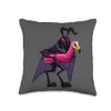 Mothman Pool Party Pink Float Flamingo Funny Cryptid Monster Throw