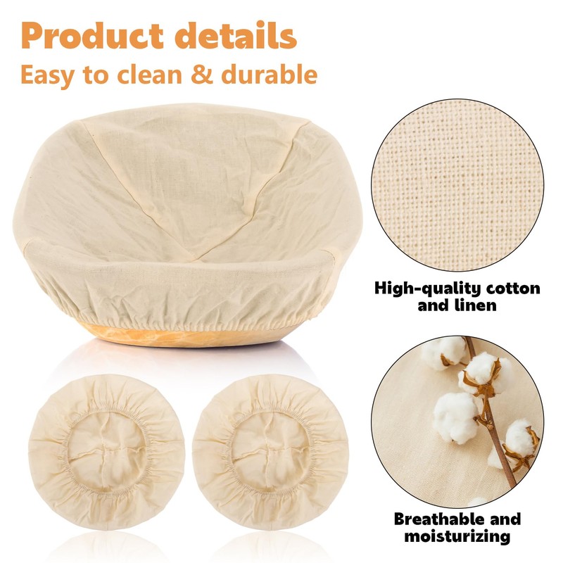MAQIHAN 2pcs Banneton Liner Reusable - Banneton Bread Proofing Basket