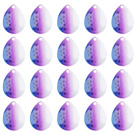 Colorado Spinner Blades Spinner Blades for Lure Making Kit, 25/60pcs Fishing Blades DIY Fishing Lure Making Supplies Inline Spinnerbait Walleye Rigs Mixed Colors Trout Crawler Harness Bullet Lures