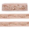 CABODYALS 5 Yards 1.73 Inch Pink Ethnic Jacquard Ribbon Embroidered