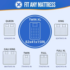 BAGAIL Mattress Bags for Moving, Mattress Covers with Heavy Duty Handles, Reusable Mattress Storage Bag for Moving Supplies(Blue, Twin XL)