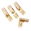dophee 16Pcs Pure Copper Invisible Concealed Barrel Hinges, Tiny Brass