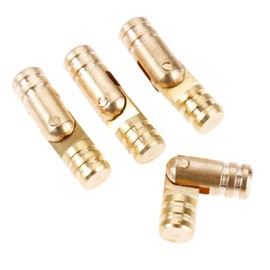 dophee 16Pcs Pure Copper Invisible Concealed Barrel Hinges, Tiny Brass Hidden Box Hinges for Jewelry Box Small Wooden Case Gift Box Pen Pencil Box, 5x19mm/0.20"x0.75"