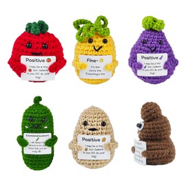 HHXUUAN Emotional Support Crochet Gifts, Positive Knitted Doll