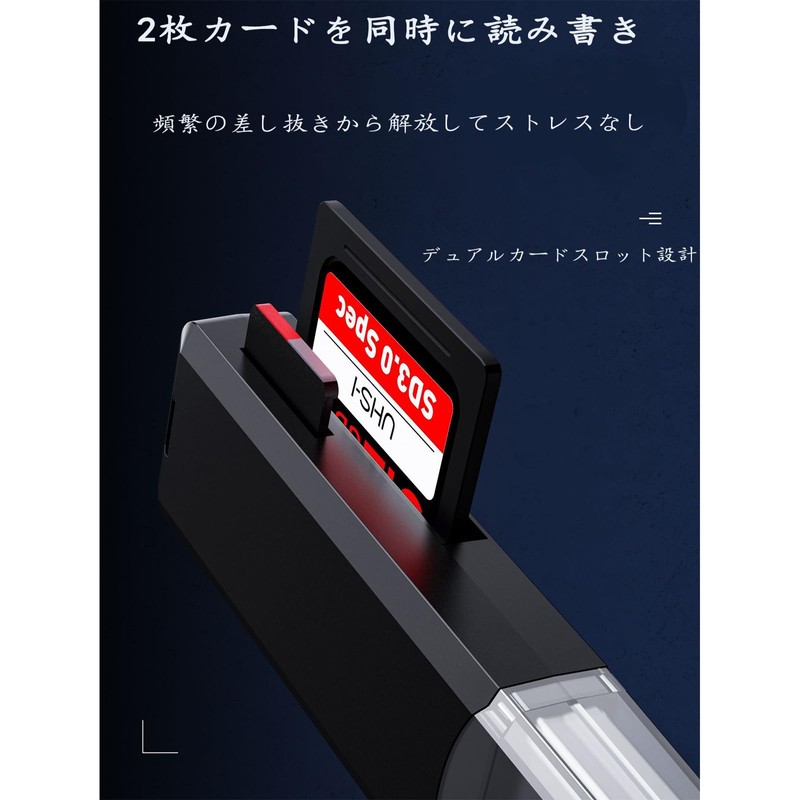 USB 3.0 SD Card Reader, Ultra Small SD/TF Reader, 2-in-1