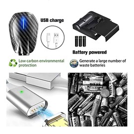 LOWEEY Car Door Lights,2Pcs Car Door LED Logo Projector Lights,Rechargeable Wireless Car Step Courtesy Welcome Lights Shadow Ghost Lights Fit for All Cars (Including 6 Pairs Logo Slides)