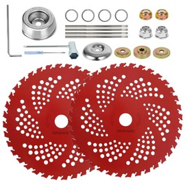 Dunhil Metal Brush Cutter Blade for Weed Eater, Cutter, Trimmer with 2 Set Adapter Kits (2 Pack 9 inch 36T)