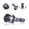 Bestgle 3pcs 1/4 Inch Shank 5 Flutes Countersink Chamfer Drill