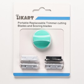 Likart 4-Pack Paper Cutter Replacement Blades for Cricut Trimmer, Replacement Blades for Cricut Cutter/Cricut Roll Holder/Paper Cutter,3 Cutting Blades & 1 Scoring Blades with a holder,Light Green