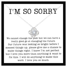 I’m Sorry Gift Necklace Gift Apology Gift For Partner Gift for Wife Gift For Girlfriend Gift from Boyfriend/Husband Sterling Silver Necklace Gift for Wife Gift for Girlfriend