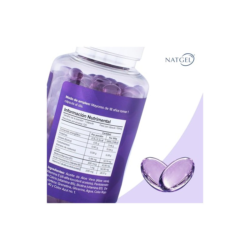 Biotina Vitaminas para Cabello, 120 Softgels