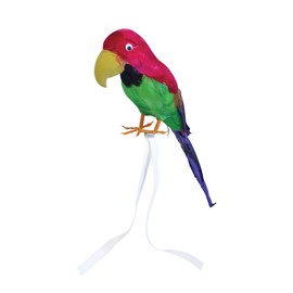 Bristol Novelty BA145 Stuffed Multicolor Parrot Feather Covered Pirate Accessory, Unisex-Adult, One Size