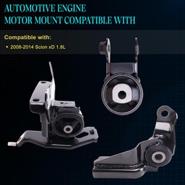 SHERXIBO Engine Motor Mount Compatible with 2008-2014 Scion xD 1.8L L4 Automatic Transmission,Replace for A62087 A4237 A62044 1236421020 1236437010 1236321080 1237221150
