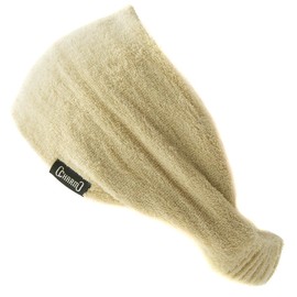 CHARM Pile Water Absorbing Bandana, Hair Band, One Size Fits Most, Beige, Sweatproof, Face Washing, Wide, Cotton