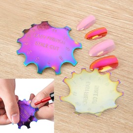 Nail Art Manicure Edge Cutter Nail Cutter Tool Nail Gel Easy French Smile Line Nail Tool with 11 Sizes