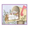 Spellbinders Mouse Mail Rubber Stamp Set, Grey