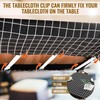6 Pack Hidden Strap Tablecloth Clips, Black