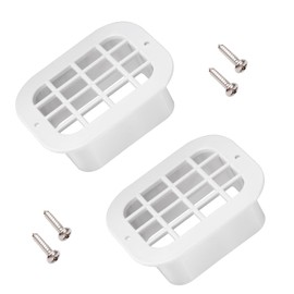 Mzcvriru 3 x 4 rain Gutter downspout Drop Outlet with Filter (2 Pack, White)