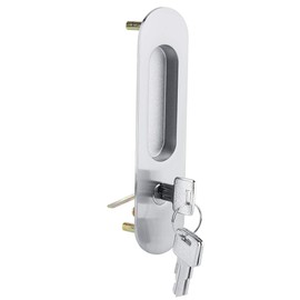 Sliding Door Lock, Sliding Door Lock with Key, Aluminium Alloy Security Door Lock for Wooden Furniture Fittings, Suitable Door Thickness: 35-45 mm (Silver)