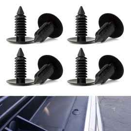Ferianl 8PCS Bumper Plugs Front License Plate Holes Cover Clips, Bumper Shield Fender Liner Push-in Retainer Clips, Compatible with 6-7mm Hole, Universal for Most Cars (Black)