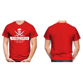 Tortuga Pirates Bay Men's T-Shirt | Saying Jack Sparrow Gift, red
